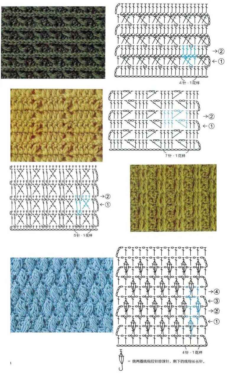Плотные рисунки крючком схемы и описание