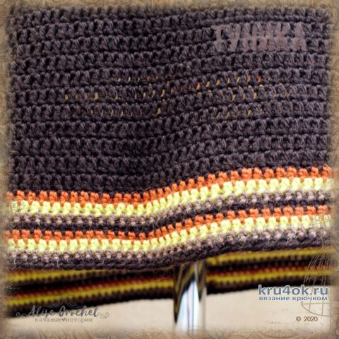 Женская туника крючком. Работа Alise Crochet вязание и схемы вязания