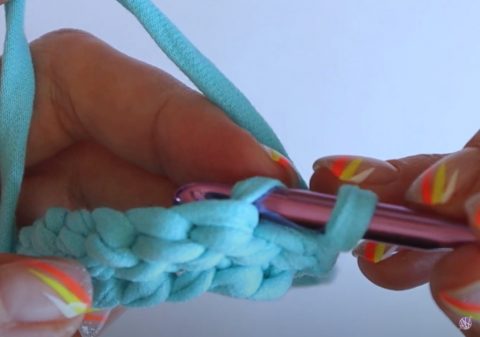 4 способ вязания крючком ручек для сумки или рюкзака