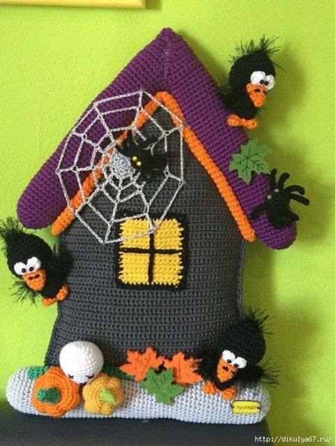 Вязаный декор для дома на Хеллоуин