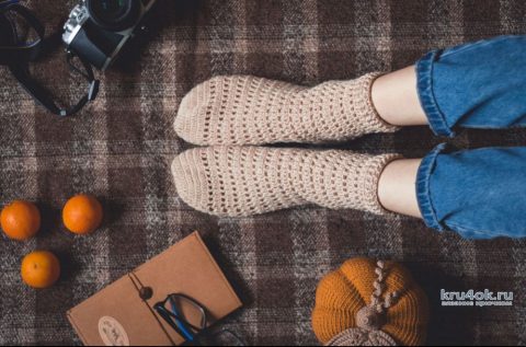 Как связать носки крючком, видео-урок вязание и схемы вязания