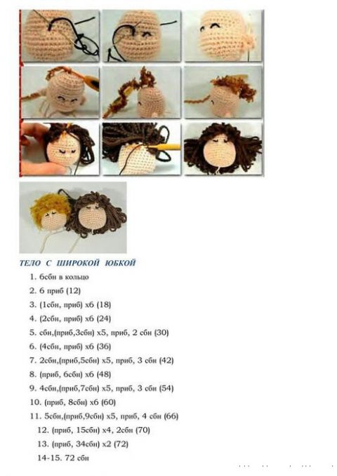 Кукла Толстушка, вязание крючком