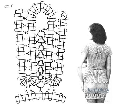 Костюм женский крючком. Работа Людмилы Савельевой вязание и схемы вязания