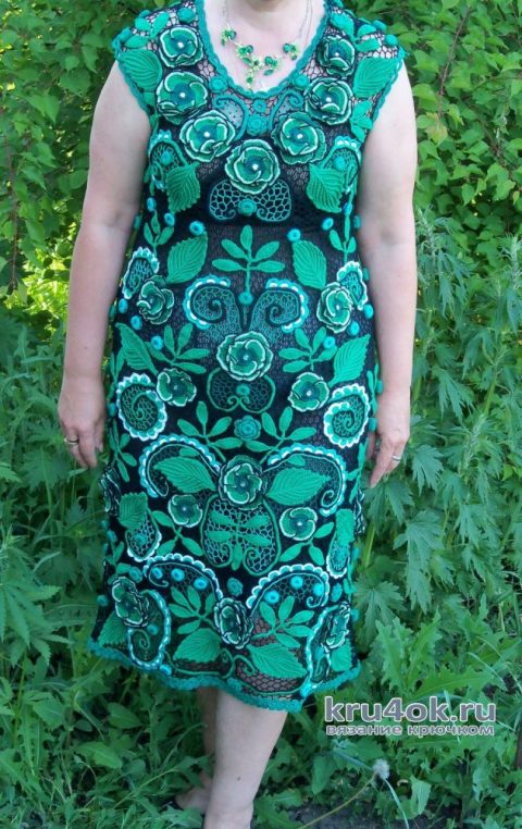 Платье Хозяйка Медной горы в технике ирландское кружево. Работа Людмилы Савельевой