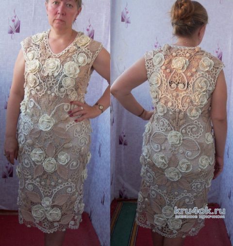 Платье Свадебное. Работа Людмилы Савельевой вязание и схемы вязания