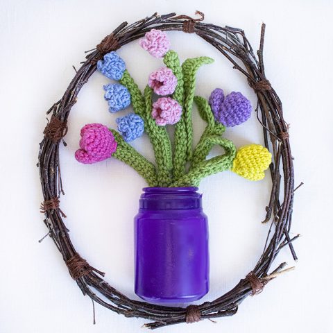 Букет цветов крючком на 8 марта! Тюльпаны и колокольчики крючком