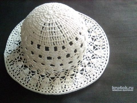 Женская шляпа, связанная крючком. Работа Татьяны Седых вязание и схемы вязания