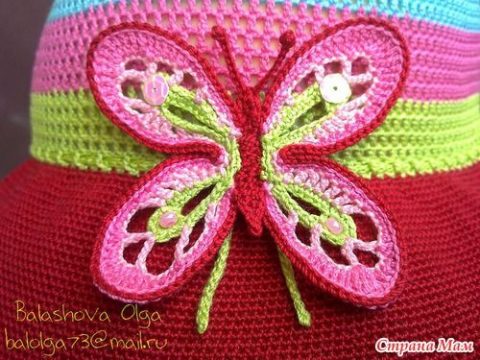 Детская шляпка Карамельная бабочка 1