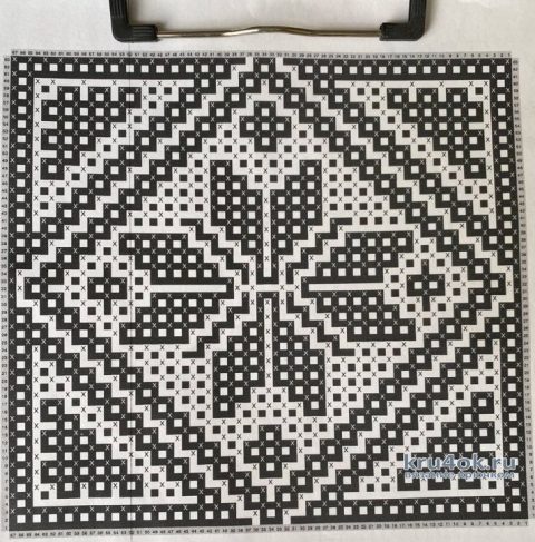 Плед в технике мозаичное вязание крючком. Работа Николая Мошкина вязание и схемы вязания
