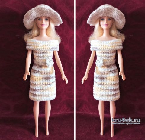 Платье для куклы Барби крючком. Работа NewNameNata