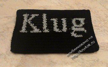 Чехол для электронной книги, связанный крючком