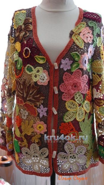 Жакет в технике ирландского кружева