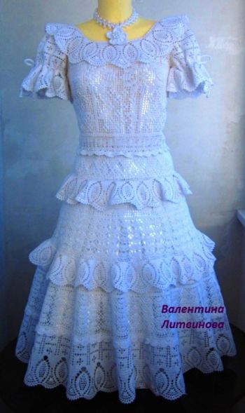 Детское платье Праздничное, вязание крючком