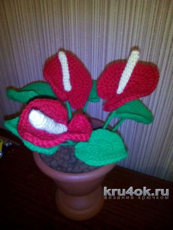 Вязаные крючком цветы. Работа Ирины