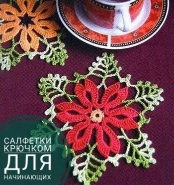 Салфетки крючком: схемы с описаниями, мастер-класс для начинающих, идеи применения в интерьере