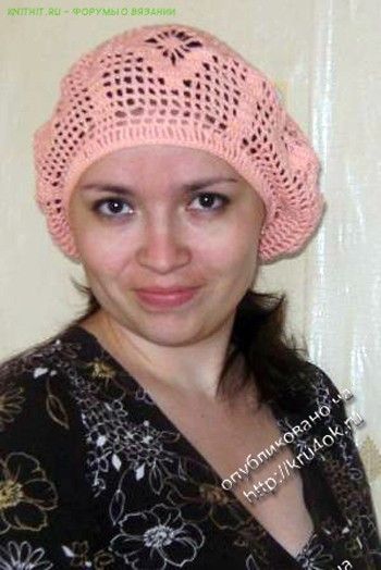 Ажурный летний берет